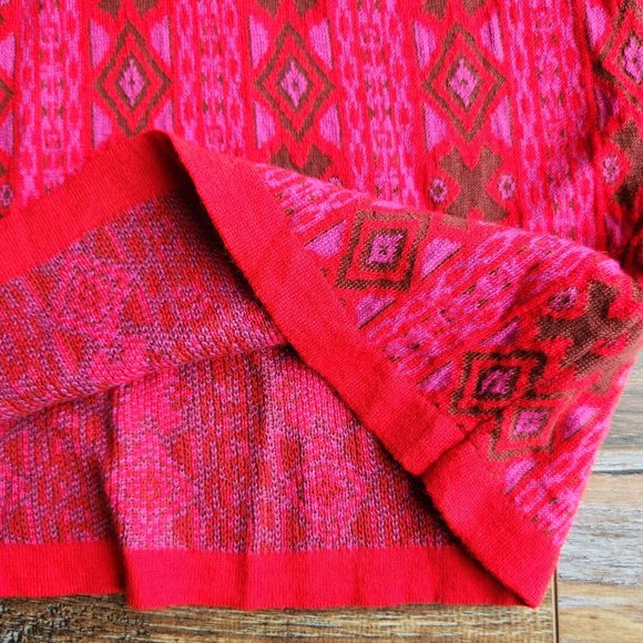 Free People Kitt Mini Sweater Dress Collar Short Sleeve Wool Blend Red - Picture 10 of 13